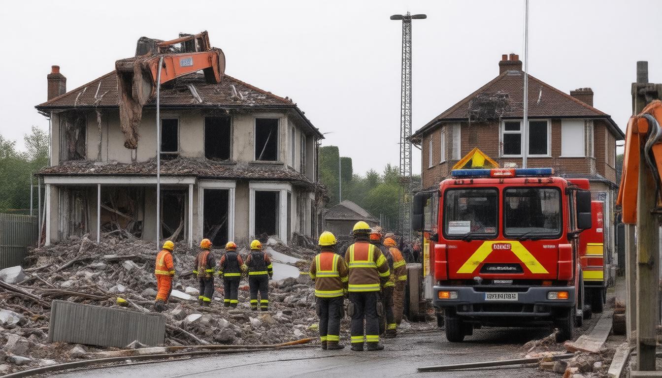 Emergency Services Respond as Two Houses Collapse in Richmond During Co-Living Redevelopment