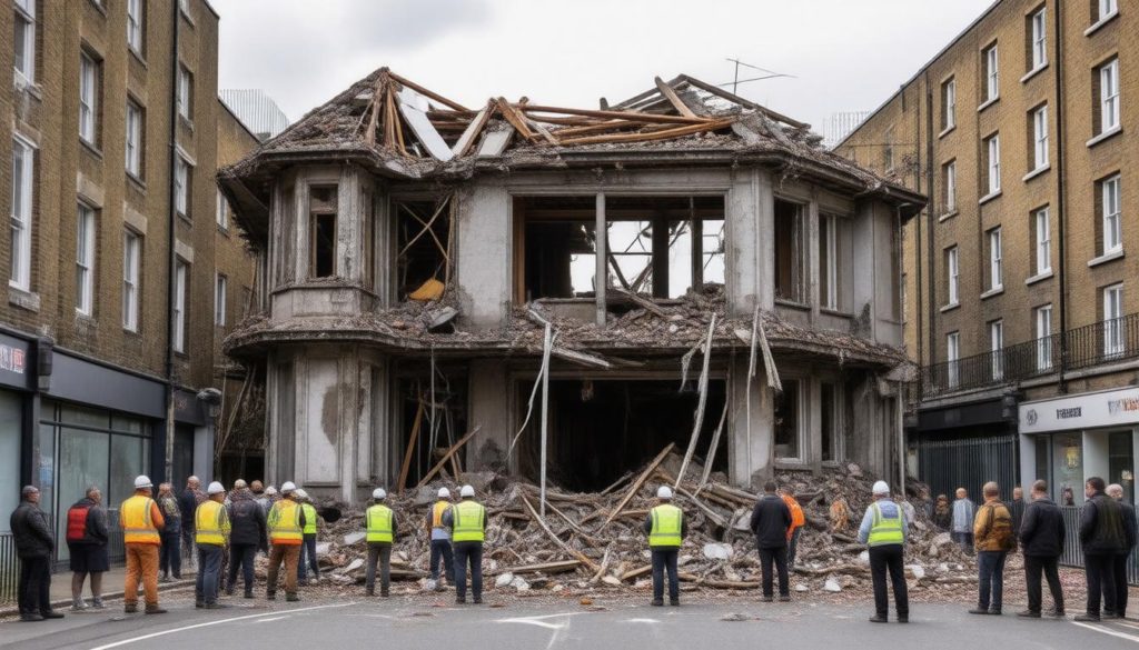 House Collapse in Richmond: No Injuries Reported Amid Co-Living Redevelopment Shock