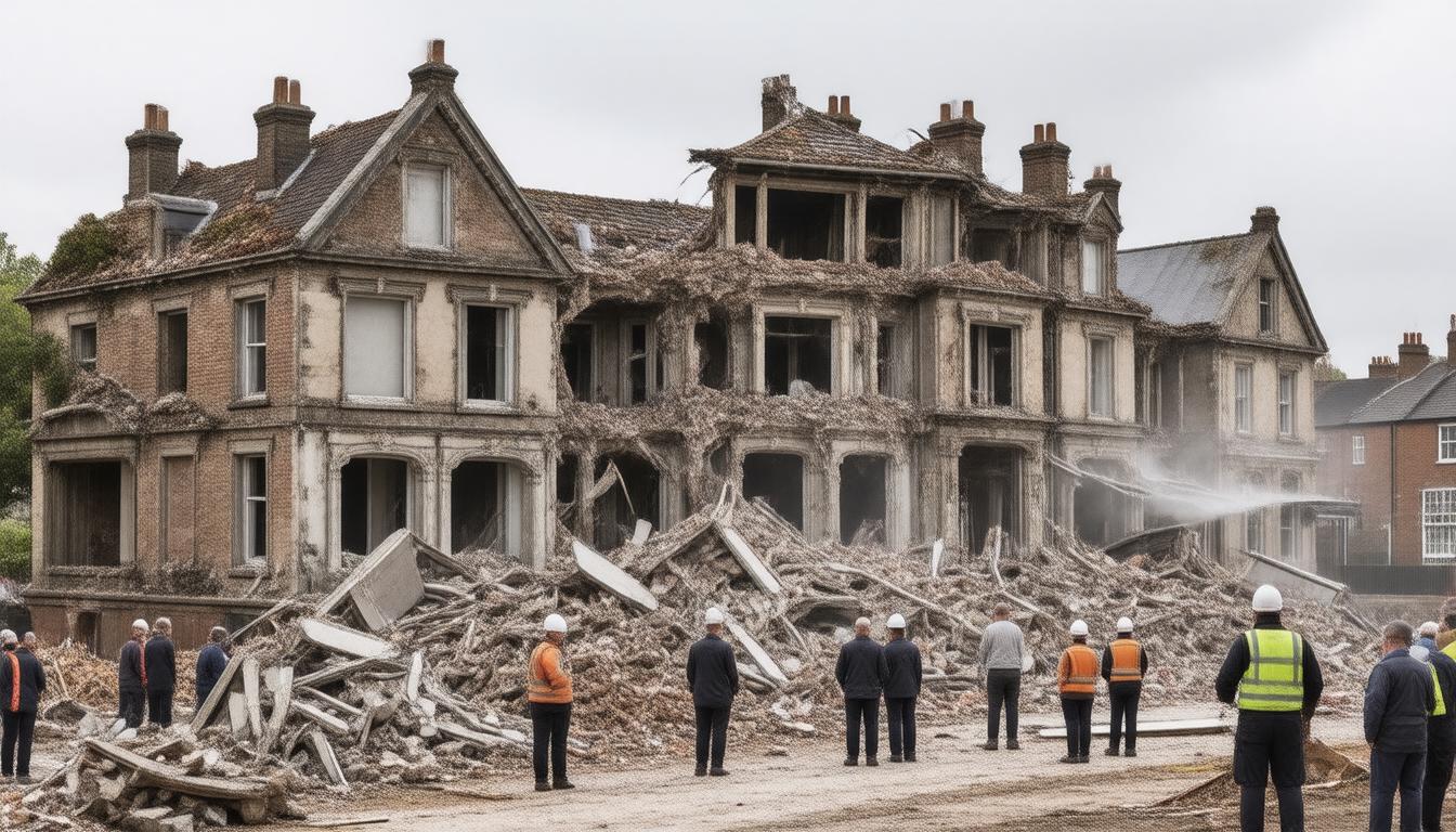 Houses Collapse in Richmond During Redevelopment: No Injuries Reported, Investigation Underway