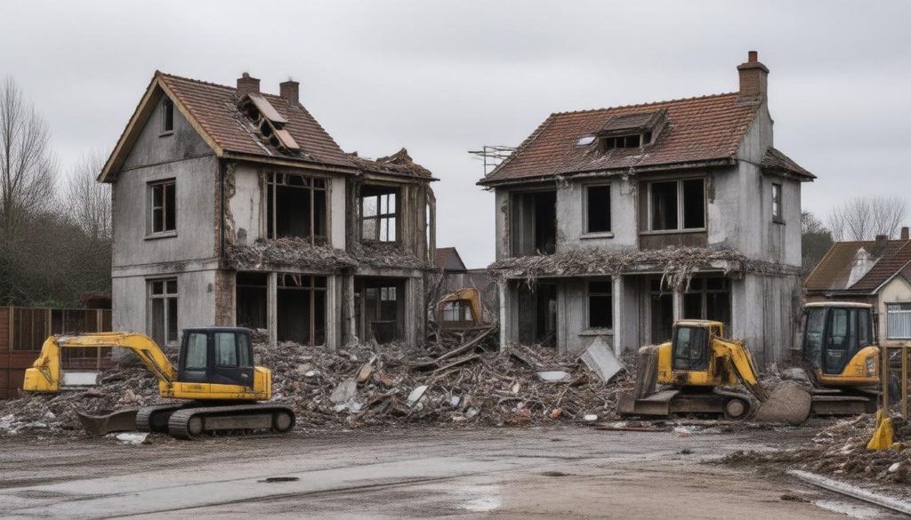 Miracle No Injuries as Two Houses Collapse in Richmond During Redevelopment Efforts
