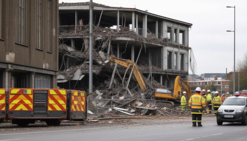 West London Building Collapse: No Injuries Reported in Lower Mortlake Road Redevelopment Incident