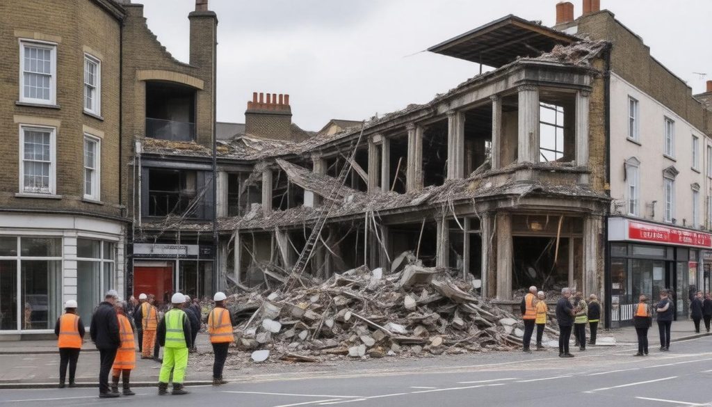 West London House Collapse Underlines Challenges in Co-Living Redevelopment: No Injuries Reported