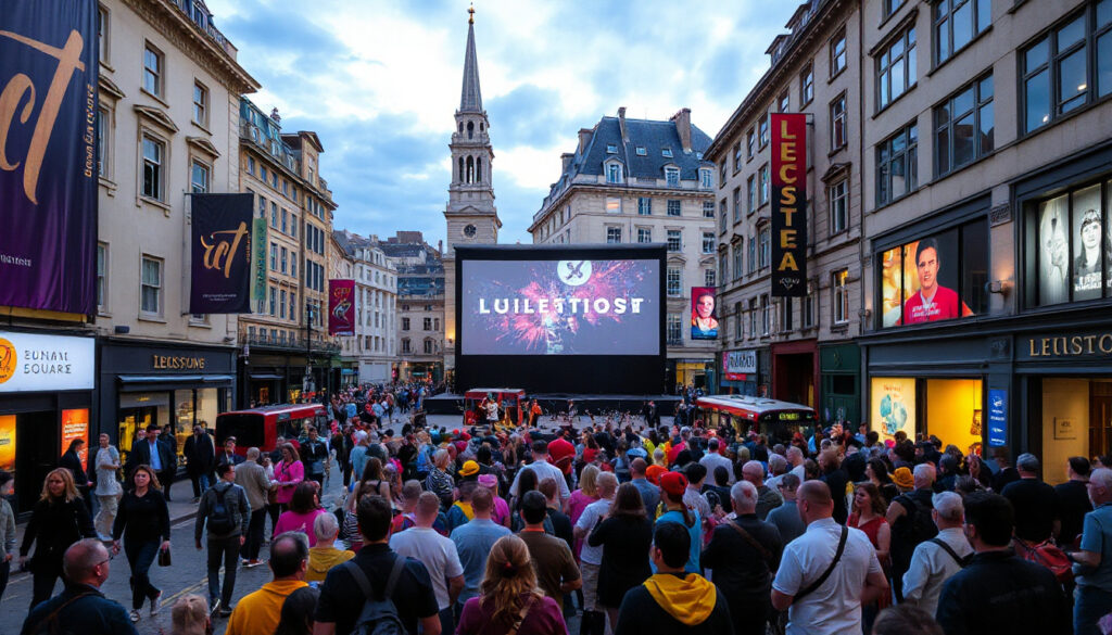 Leicester Square’s Cinema Scene and Street Performers