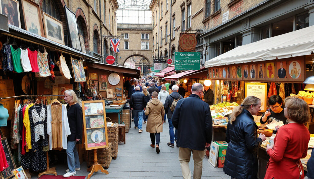 Spitalfields’ Vintage Markets and Food Stalls